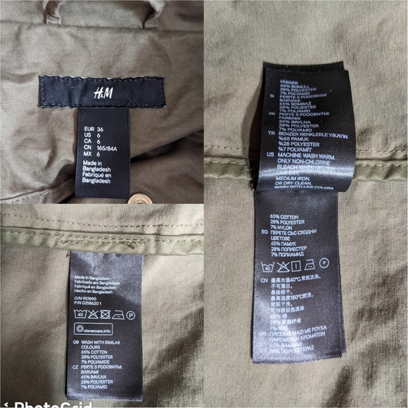 Utility Pocket Jacket 6 Oversize Adjustable Barn Coat Military Army Olive Green - Picture 2 of 14